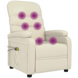  Električni masažni naslanjač krem umetno usnje, (20926627) | Shoptok.si