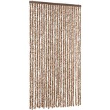 vidaXL Zavesa proti mrčesu bež in temno rjava 100x220 cm šenilja | Shoptok.si