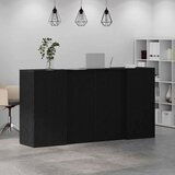  Recepcijski stol crni hrast 200x50x103 5 cm konstruiranog drva | shoptok.hr