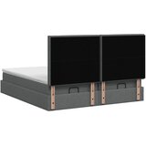  Podesivi krevet s madracem 2 kom. Tamnosiva Tkanina - Tamnosiva 180 x 200 cm Dizajn linija | shoptok.hr