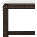  Vrtni taburei s jastucima 4 kom smeđi 41x41x36 cm od poliratana | shoptok.hr