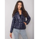 Fashion Hunters Dark blue hooded jacket | Shoptok.si