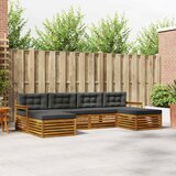  Setovi sofa 6 pcs Prirodna i antracit Čvrsto drvo akacije | Eponuda.com