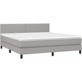  box spring s madracem LED svjetlosivi 180x200 cm tkanina | shoptok.hr