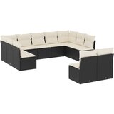  11-dijelni set vrtnih sofa od poliratana s jastucima crni | shoptok.hr