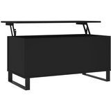  The Living Store Klubska mizica črna 90x44,5x45 cm inženirski les - Klubska Mizica, (21444048) | Shoptok.si