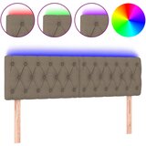 Maison Chic led posteljno vzglavje - vzglavna omarica - nočna omarica taupe 160x7x78/88 cm blago, (21706424) Cene