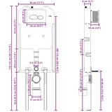  Okvir za cisternu s pohranom Bijelo 50 x 8 x 131 cm Čelik | shoptok.hr