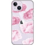  silikonska maska za iPhone 14 6.1 Pink Clouds Print Skin providna Cene