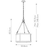 Elstead Lighting VISEČA SVETILKA Bluffton 50.8/95.9 cm E27 | Shoptok.si