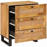  Noćni ormar Prirodna 50 x 33 x 60 cm Čvrsto drvo manga | shoptok.hr