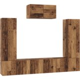 vidaXL Komplet TV omaric s polico 7 pcs Staro les 180 x 30 x 120 cm | Shoptok.si
