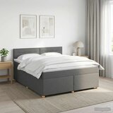  Boxspring krevet s madracem Tamnosiva 180 x 200 cm Tkanina - Tamnosiva 180 x 200 cm Dizajn linija | shoptok.hr