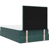 vidaXL Okvir za krevet s madracima tamnozeleni 120x190 cm baršunasti | shoptok.hr