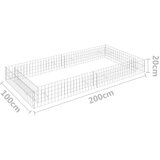  Gabionska povišena gredica od pocinčanog čelika 200x100x20 cm | shoptok.hr