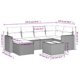  7-dijelni set vrtnih sofa od poliratana s jastucima crni | shoptok.hr