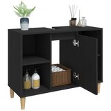 Ormarić za umivaonik crni 80 x 33 x 60 cm konstruirano drvo | shoptok.hr