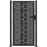  Vrtna vrata Crna 110 x 205 cm Čelik s prahom premazan | Eponuda.ba