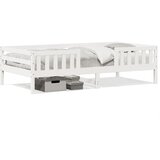 Maison Chic Posteljni okvir - Enojna postelja - Postelja za odrasle brez vzmetnice bel 90x190 cm trdna borovina-J6975, (21774594) | Shoptok.si
