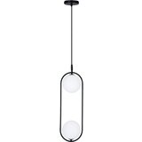 Candellux Lighting Crna visilica sa staklenim sjenilom 18,5x15 cm Cordel - Cijene