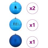  Set božićnih kuglica XXL 4 pcs Plava Plastika | shoptok.hr