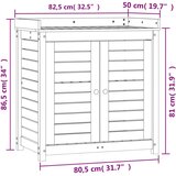 vidaXL Miza za sajenje s policami rjava 82,5x50x86,5 cm trdna borovina | Shoptok.si