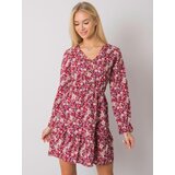 Och Bella Dress-TW-SK-BI-25624.20P-burgundy | shoptok.hr