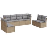  The Living Store Vrtna sedežna garnitura 8-delna z blazinami bež poli ratan - Vrtna Sedežna Garniture, (21452489) | Shoptok.si
