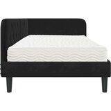 Kutni okvir kreveta s madracem Crna 100 x 200 cm Baršun | shoptok.hr