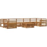 vidaXL Zunanja garnitura za sedenje 8 pcs Naravna Masiven les akacije, (5000269680) | Shoptok.si