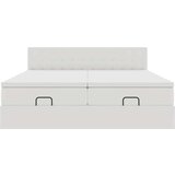 vidaXL Okvir kreveta s madracima bijela 180x200 cm umjetna koža | shoptok.hr