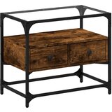 Furnova TV omarica s stekleno ploščo dimljen hrast 60x35x51 cm inž. les, (21924692) | Shoptok.si