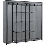 The Living Store Ormar s 4 odjeljka sivi 175 x 45 x 170 cm | shoptok.hr