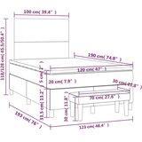vidaXL Krevet s oprugama i madracem svjetlosivi 120x190 cm od tkanine | shoptok.hr