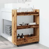 Uska kolica za pohranu s 3 razine boja drva konstruiranoo drvo | shoptok.hr