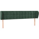 vidaXL Uzglavlje s ušima tamnozeleno 163x23x78/88 cm baršunasto | shoptok.hr