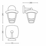 Philips creek zidna spoljašnja svetiljka bela - na dole 1x60W 230V | Eponuda.com