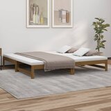 vidaXL Izvlečna dnevna postelja medeno rjava 2x(100x200) cm borovina Cene