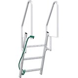 vidaXL Ljestve za dok s 3 koraka Srebrno 58 x 77 x 144 cm Aluminij | shoptok.hr