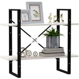 vidaXL knjižna omara 2-nadstropna bela 80x30x70 cm trdna borovina | Shoptok.si