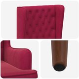  Stolica s visokim naslonom prošivena gumbima Vinska crvena | shoptok.hr