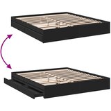  Okvir za krevet s ladicama crni 200x200 cm konstruirano drvo | shoptok.hr