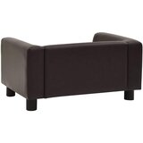 SOFA za pse smeđa 60 x 43 x 30 cm od pliša i umjetne kože | shoptok.hr