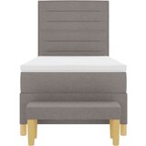 Vzmetnica na okvirju z vzmetnico in klopjo taupe 90x190 cm tkanina, (22067356) | Shoptok.si