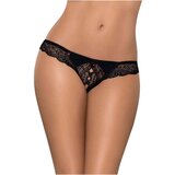 Obsessive Miamor - kamnite odprte čipkaste tangice za ženske (black) - XXL Cene