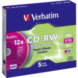 Verbatim 1x5 CD-RW 80 / 700MB 10x Speed, Colour, Slim Cijene