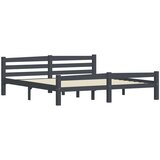  Posteljni okvir temno siv iz trdne borovine 180x200 cm, (20644628) | Shoptok.si