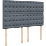  Krevet s oprugama i madracem tamnosivi 140x200 cm baršunasti | shoptok.hr