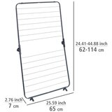 Wenko 63003100 - Stalak za sušenje veša CHAMPION 65x114 cm crni | Eponuda.com