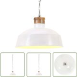  The Living Store Industrijska viseča svetilka 58 cm bela E27 - Viseča Svetilka, (21745089) Cene
